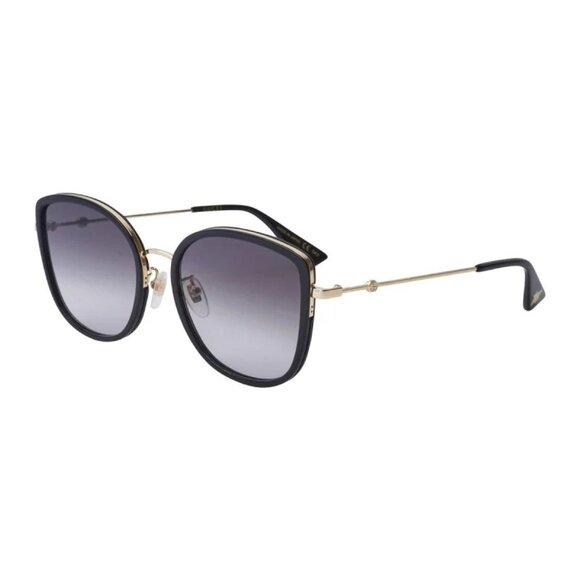 NEW GUCCI SUNGLASSES BLACK GOLD WOMEN EYEWEAR GUCCI